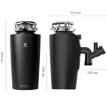 Измельчитель пищевых отходов Xiaomi Viomi Processor PowerBox Premium Edition VXRD-02 Black 4