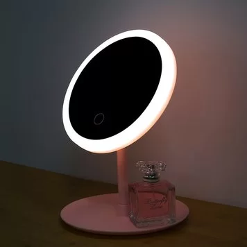 Зеркало для макияжа Xiaomi DOCO Daylight Small Mirror Pro Pink 2