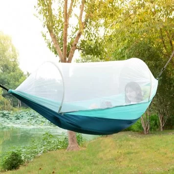 Гамак антимоскитный Xiaomi Outdoor Anti-Mosquito Hammock Single Blue 6