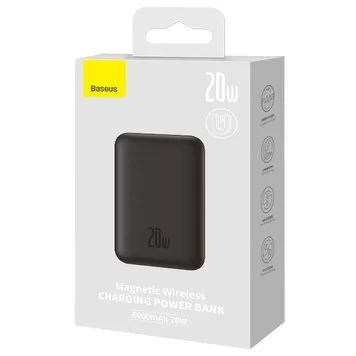 Портативный аккумулятор Baseus Magnetic Wireless Charging 20W 3A 6000mAh PPCX050001 Black 2