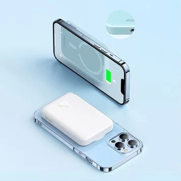Портативный аккумулятор Baseus Magnetic Wireless Charging 20W 3A 6000mAh PPCX020002 White 4