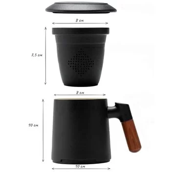 Кружка керамическая Xiaomi Quange Art Ceramic Cup MKT401 Black 2