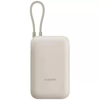 Внешний аккумулятор Xiaomi Mi Power Bank With Cable USB-C 10000mAh Pocket Version P15ZM беж 1