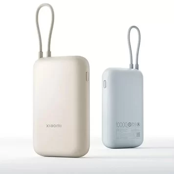 Внешний аккумулятор Xiaomi Mi Power Bank With Cable USB-C 10000mAh Pocket Version P15ZM общ