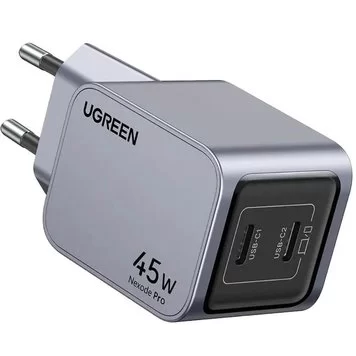 Адаптер питания Ugreen 45W Type-C X707-35008 GaN Space Gray