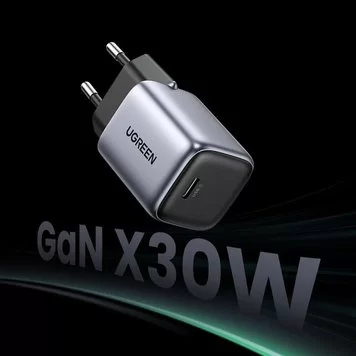 Адаптер питания Ugreen 30W Type-C CD319-90666 Mini GaN Space Gray 2