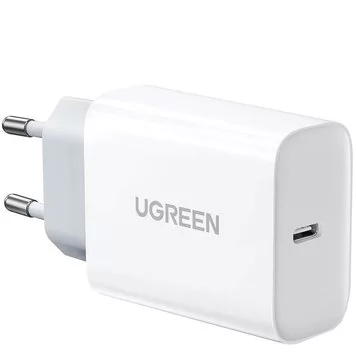 Адаптер питания Ugreen 20W Type-C CD137-50698 + кабель Lightning 1m White 2