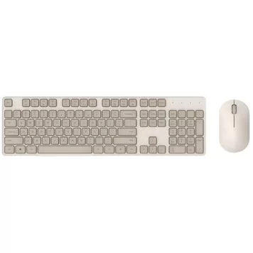Клавиатура и мышка беспроводная Xiaomi Mijia Wireless Set 2 WXJS02YM Beige RU+ENG