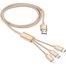 Кабель Xiaomi Coowoo USB Micro USB,Type-C,Lightning Gold