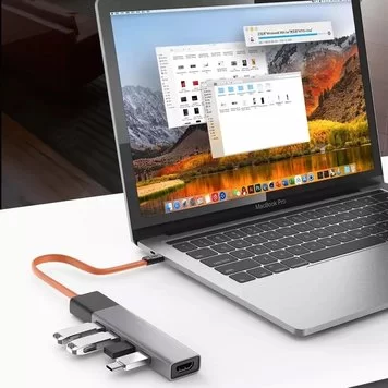 Адаптер MIIIW Type-C HUB Adapter 5 in 1, 3х USB 3.0 HDMI 4K 1x Type-C PD MWCMA05 3
