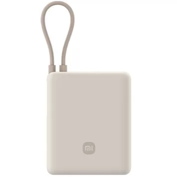 Портативный аккумулятор Xiaomi Mi 10000 33W встроенный кабель USB-C PB1033MI беж 1