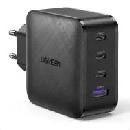 Адаптер питания Ugreen 65W USB-A + 3*USB-C CD224-70774 GaN Black EU
