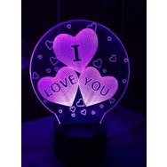 3д ночник I love you