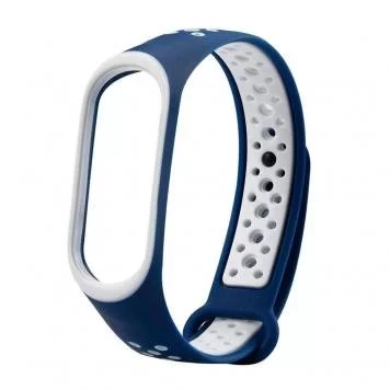 Ремешок Nike с кнопкой для Mi band 3 4 Blue white new new