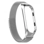 Ремешок миланский с магнитом для Mi band 3/4 Silver