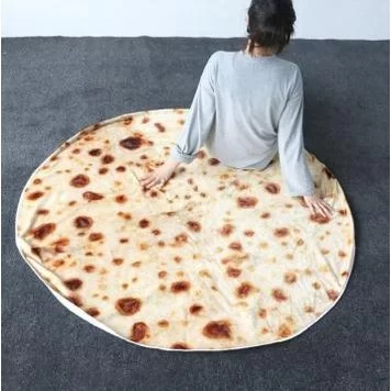 Одеяло с рисунком burrito, pizza blanket 1