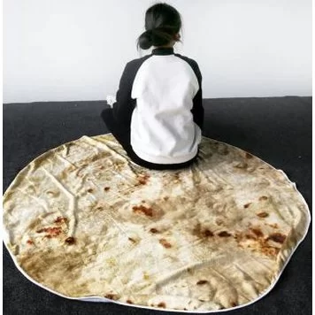 Одеяло с рисунком burrito, pizza blanket 3