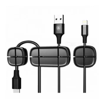 Держатель для проводов Baseus Cross Peas Cable Clip (Black) ACTDJ-01 1