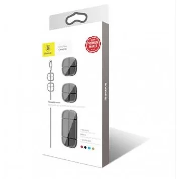 Держатель для проводов Baseus Cross Peas Cable Clip (Black) ACTDJ-01