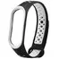 Ремешок Nike с кнопкой для Mi band 3 4 Black white