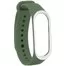 Ремешок для Mi band 3 4 Dark Green white