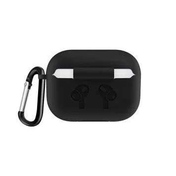 Чехол Silicone case airpods pro карабин black