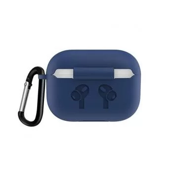 Чехол Silicone case airpods pro карабин night blue