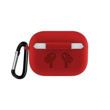 Чехол Silicone case airpods pro карабин red