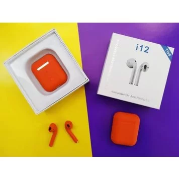 Беспроводные наушники TWS i12 Red 3
