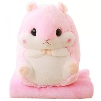 Хомяк с пледом 3 в 1 Pink 1