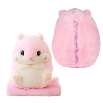 Хомяк с пледом 3 в 1 Pink 2