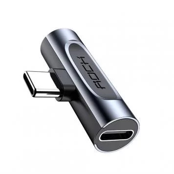Переходник Type-C - Type-C mini jack 3.5mm Rock 1