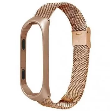 Ремешок миланский для Mi band 3 4 Gold