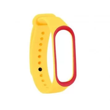 Ремешок для Mi band 3 4 Yellow red