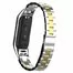 Ремешок металлический для Mi band 3 4 Silver gold 1