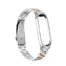 Ремешок металлический для Mi band 3 4 Silver rose gold 1