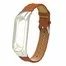 Ремешок кожаный для Mi band 3 4 Brown