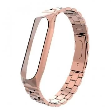 Ремешок металлический для Mi band 3 4 Rose gold new