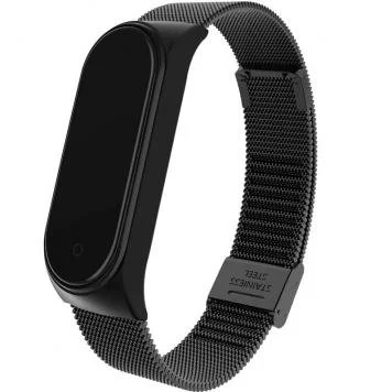 Ремешок миланский для Mi band 3 4 Black
