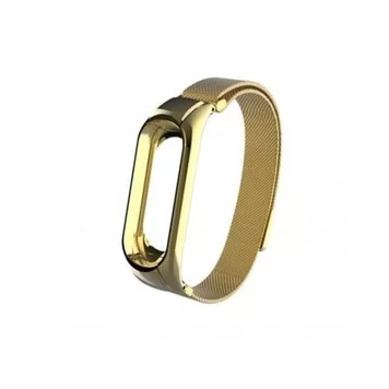 Ремешок миланский с магнитом для Mi band 3 4 Gold