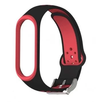 Ремешок Nike для Mi band 3 4 Black red