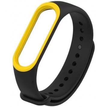 Ремешок для Mi band 3 4 Black yellow