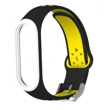 Ремешок Nike для Mi band 3 4 Black yellow 2