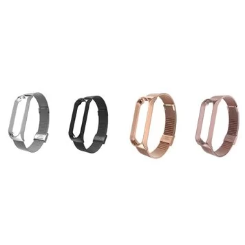 Ремешок миланский для Mi band 3 4 Silver 2