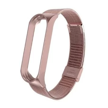 Ремешок миланский для Mi band 3 4 Rose Gold