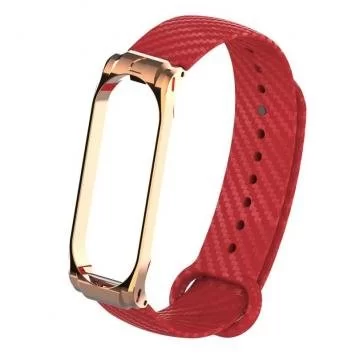 Ремешок спортивный для Mi band 3 4 Red