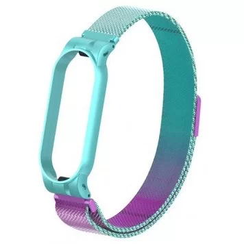 Ремешок миланский с магнитом для Mi band 5 Baiyun Blue 1