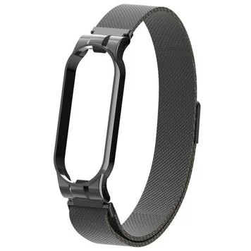 Ремешок миланский с магнитом для Mi band 5 Black