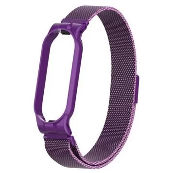 Ремешок миланский с магнитом для Mi band 5 Purple