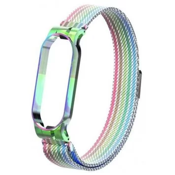 Ремешок миланский с магнитом для Mi band 5 Rainbow bar